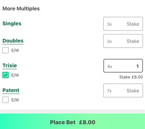 trixie calculator|each way trixie.